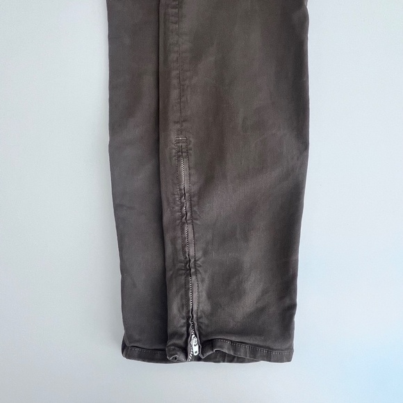 J Brand Mid-Rise Super Skinny Jeans W/Ankle Zippers In Green/Brown Size 29 - Picture 5 of 5